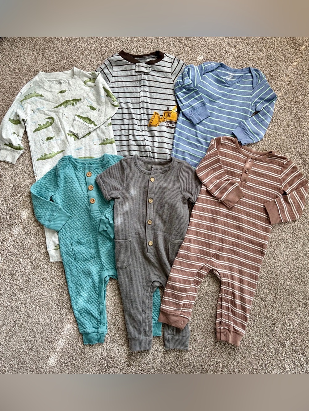 Baby long sleeve Romper Bundle - set of 6